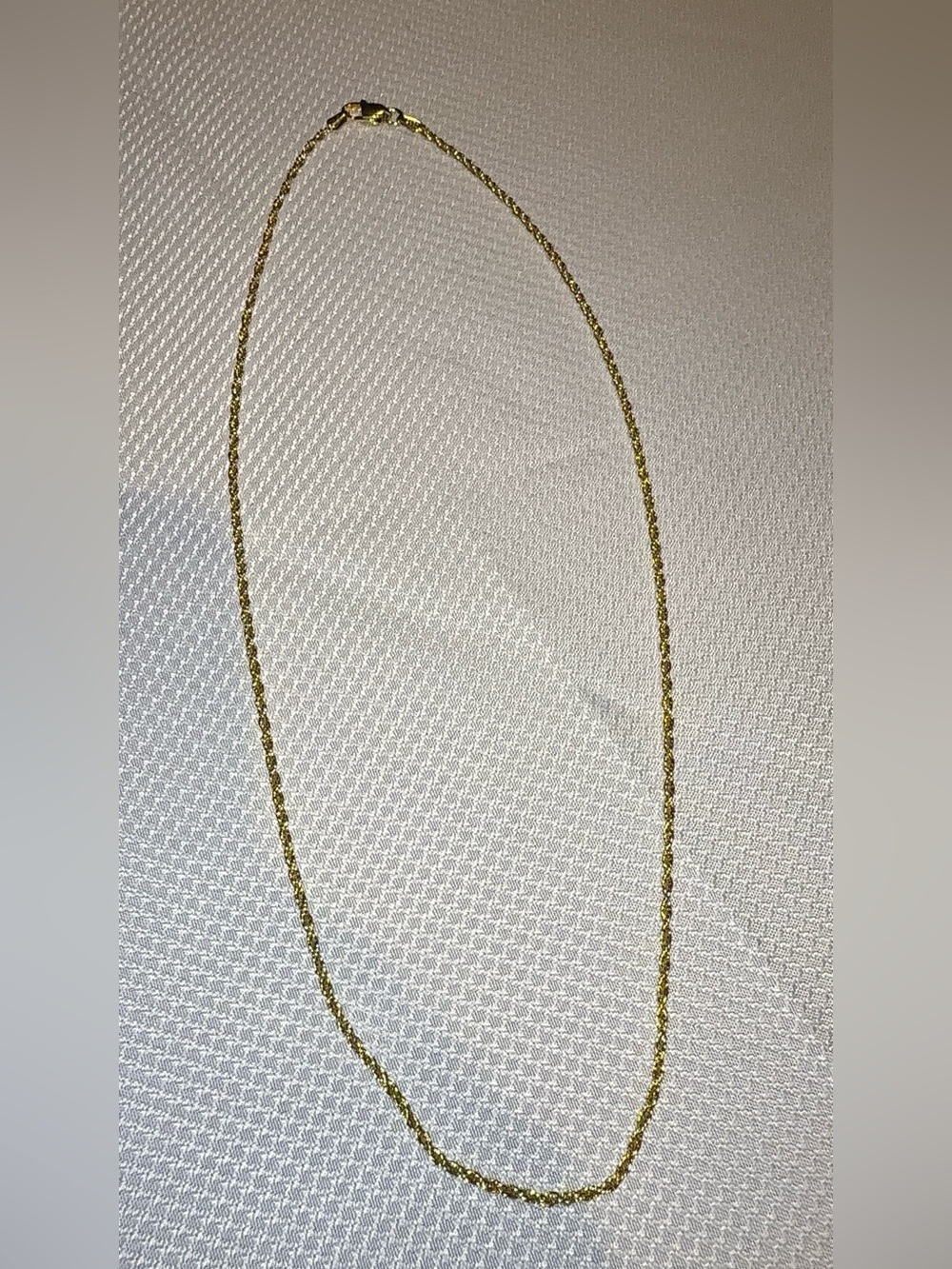 Italian 925 Sterling Silver 2mm Rope Chain 22” -Gold Plated